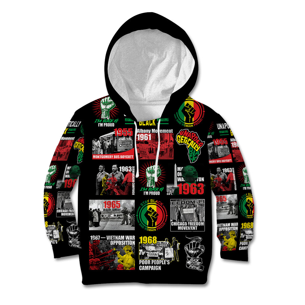 Civil Rights Movement Kid Hoodie Poster Art Black Pride - Wonder Print Shop