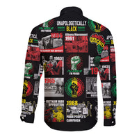 Civil Rights Movement Long Sleeve Button Shirt Poster Art Black Pride - Wonder Print Shop