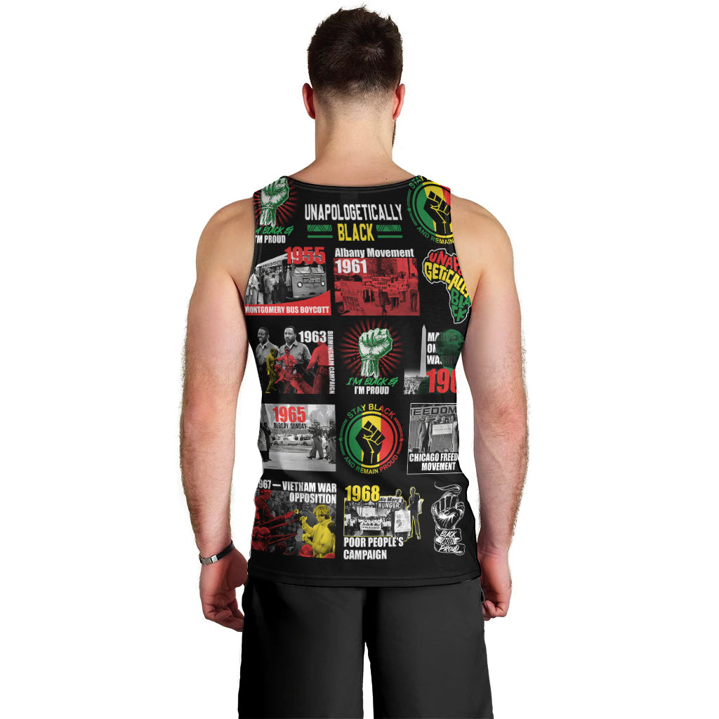 Civil Rights Movement Men Tank Top Poster Art Black Pride - Wonder Print Shop