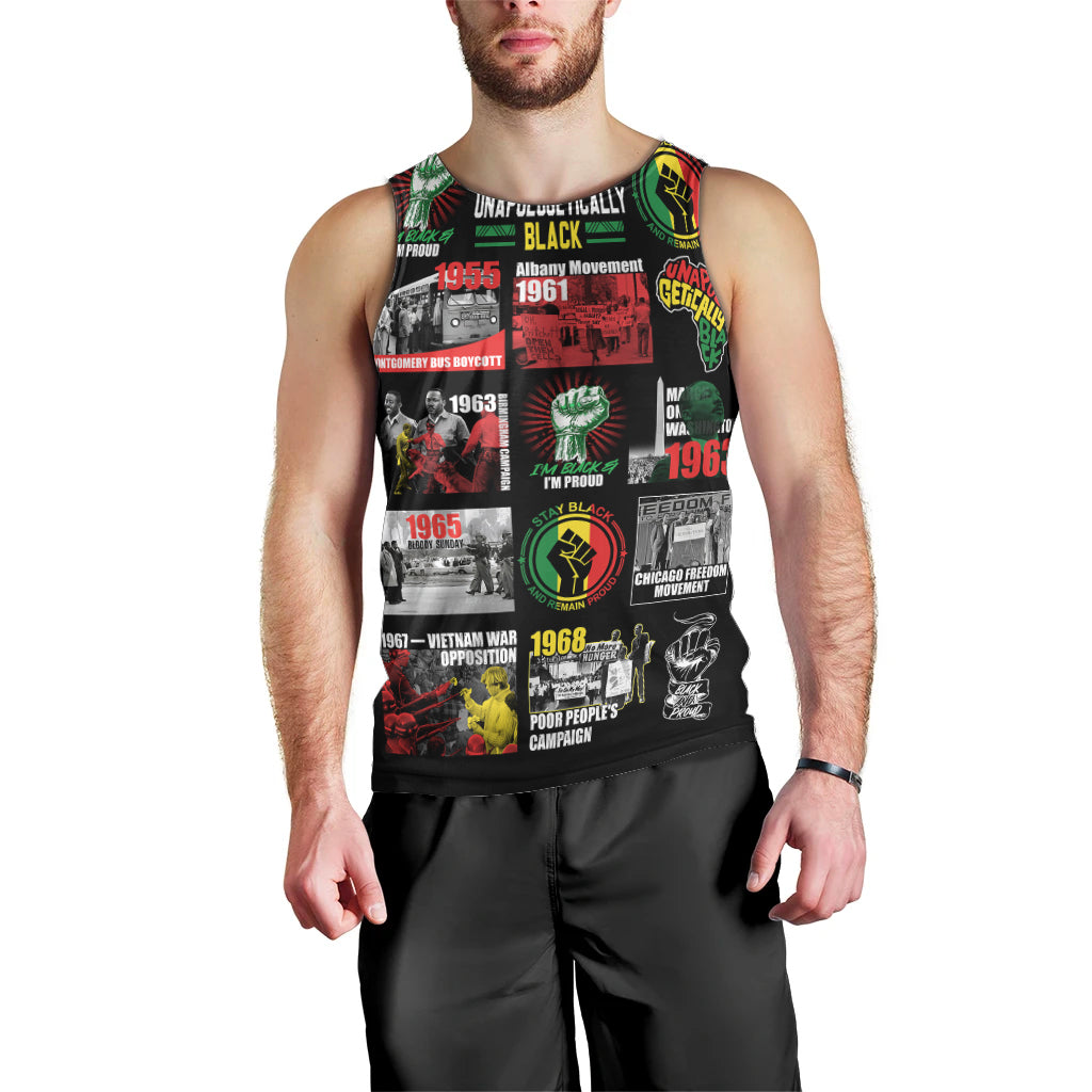 Civil Rights Movement Men Tank Top Poster Art Black Pride - Wonder Print Shop