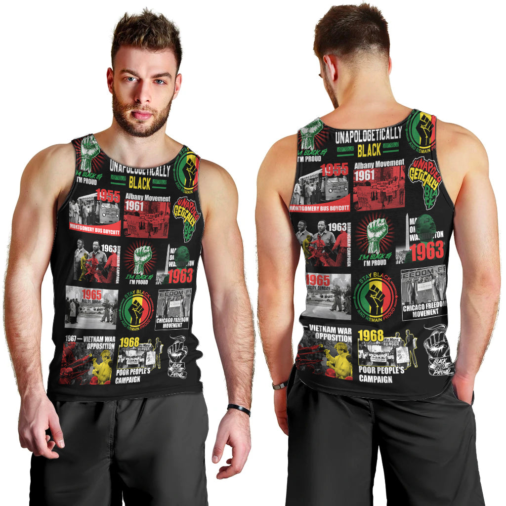 Civil Rights Movement Men Tank Top Poster Art Black Pride - Wonder Print Shop