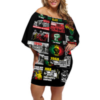 Civil Rights Movement Off Shoulder Short Dress Poster Art Black Pride - Wonder Print Shop