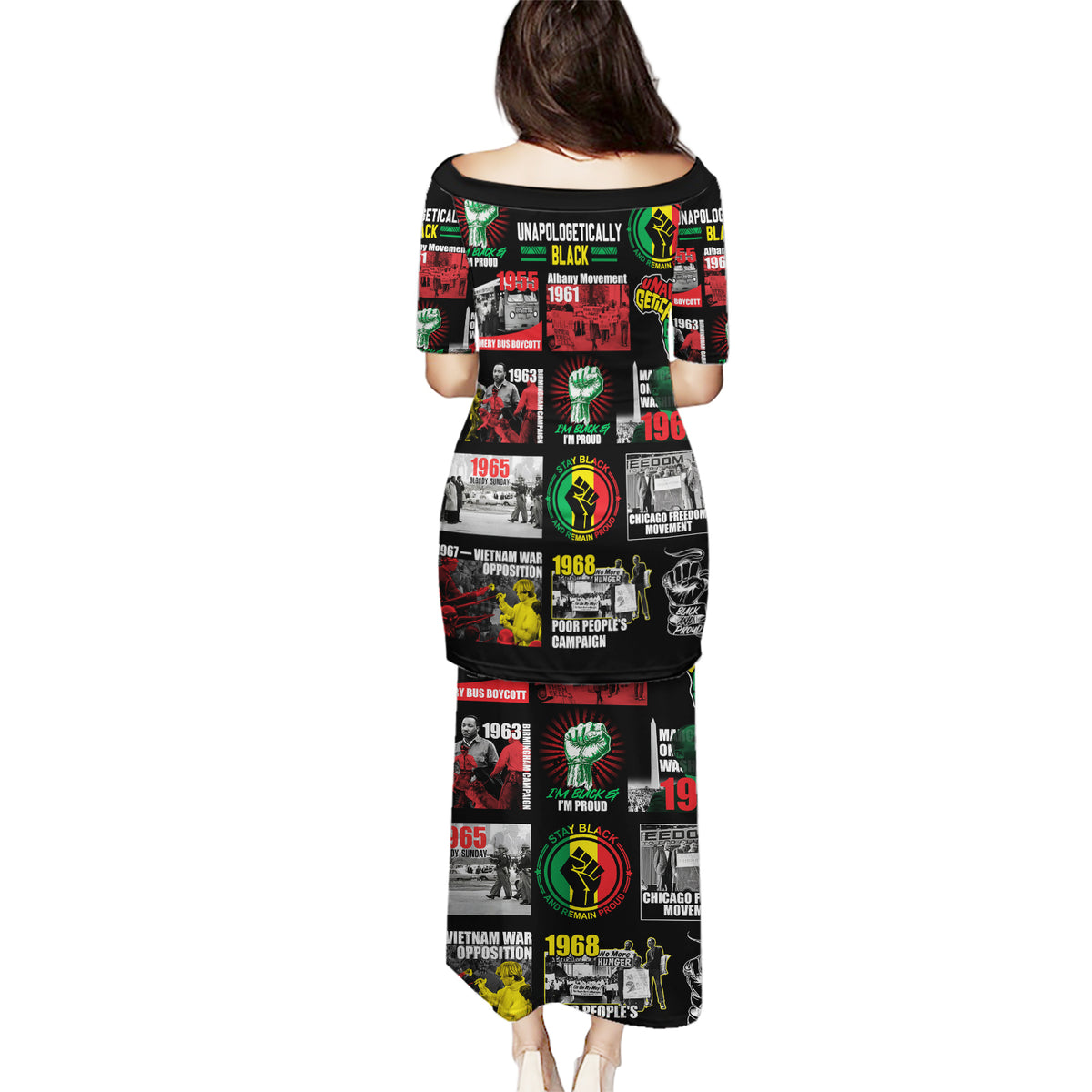 Civil Rights Movement Puletasi Poster Art Black Pride - Wonder Print Shop