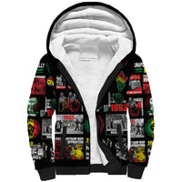 Civil Rights Movement Sherpa Hoodie Poster Art Black Pride - Wonder Print Shop