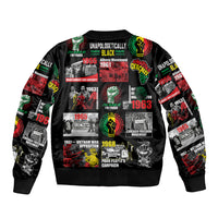 Civil Rights Movement Sleeve Zip Bomber Jacket Poster Art Black Pride - Wonder Print Shop