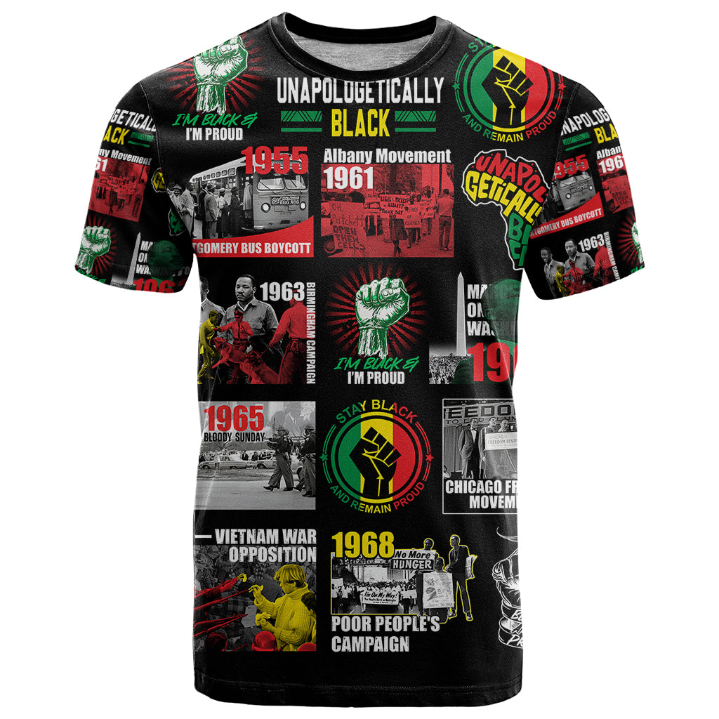 Civil Rights Movement T Shirt Poster Art Black Pride - Wonder Print Shop