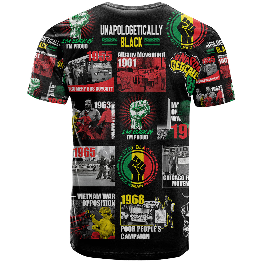 Civil Rights Movement T Shirt Poster Art Black Pride - Wonder Print Shop