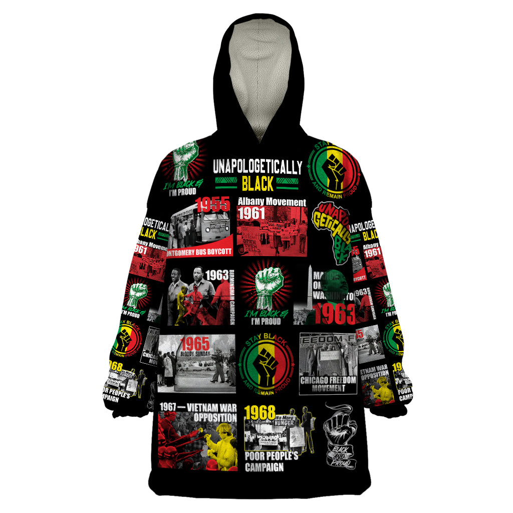 Civil Rights Movement Wearable Blanket Hoodie Poster Art Black Pride - Wonder Print Shop