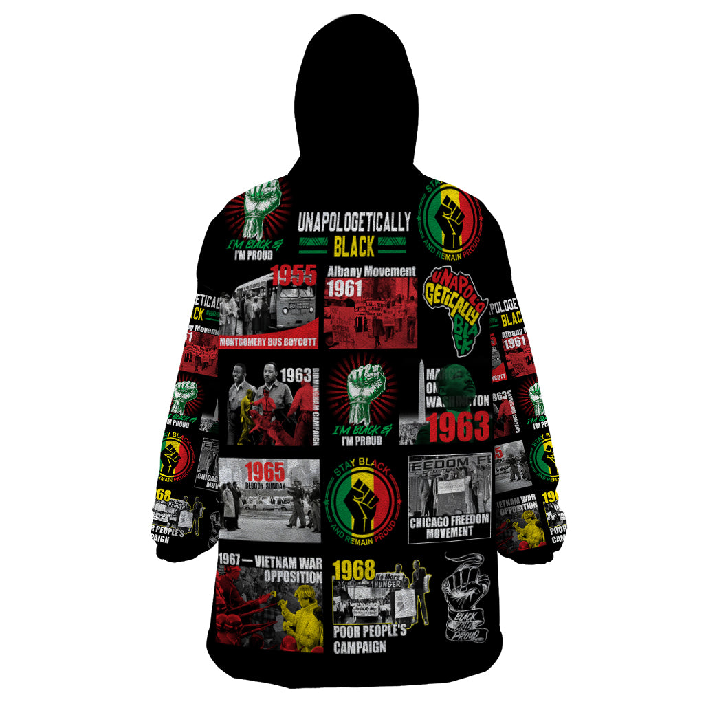 Civil Rights Movement Wearable Blanket Hoodie Poster Art Black Pride - Wonder Print Shop