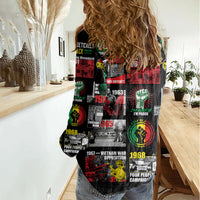 Civil Rights Movement Women Casual Shirt Poster Art Black Pride - Wonder Print Shop