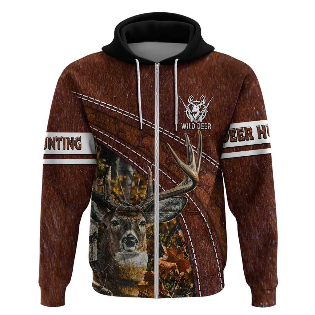 Deer Hunting Hoodie In The Forest Brown - Wonder Print Shop