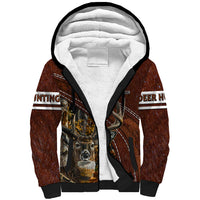 Deer Hunting Sherpa Hoodie In The Forest Brown - Wonder Print Shop