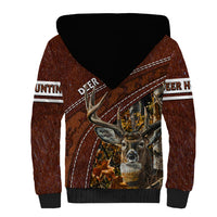 Deer Hunting Sherpa Hoodie In The Forest Brown - Wonder Print Shop
