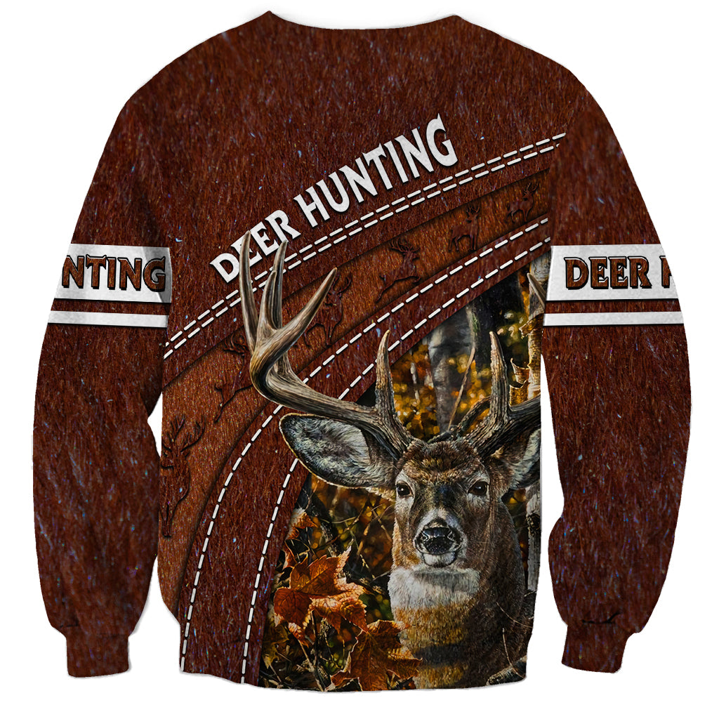 Deer Hunting Sweatshirt In The Forest Brown - Wonder Print Shop