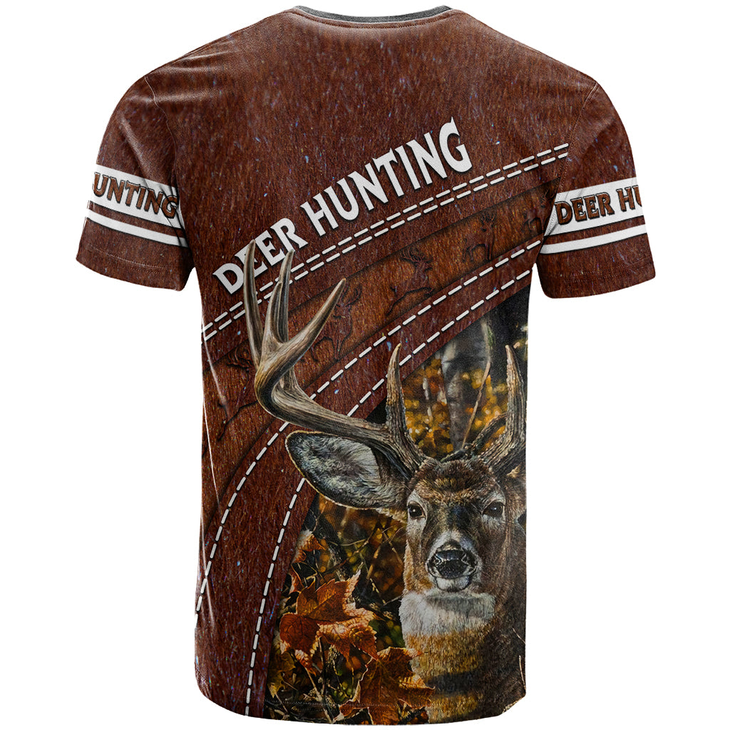 Deer Hunting T Shirt In The Forest Brown - Wonder Print Shop