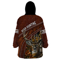 Deer Hunting Wearable Blanket Hoodie In The Forest Brown - Wonder Print Shop