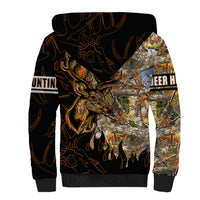 Deer Hunting Sherpa Hoodie Autumn Forest - Wonder Print Shop