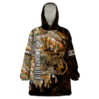 Deer Hunting Wearable Blanket Hoodie Autumn Forest - Wonder Print Shop