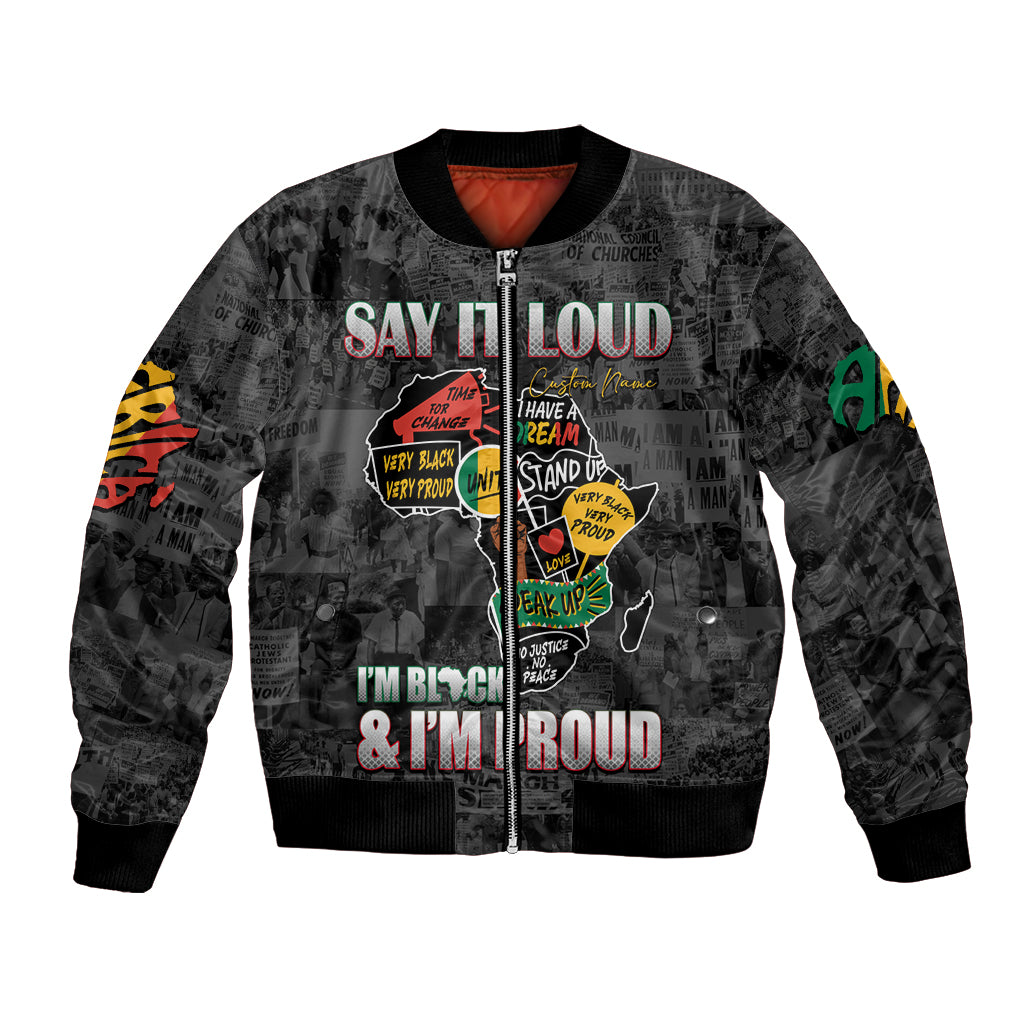 Personalized I'm Black and I'm Proud African Bomber Jacket - Wonder Print Shop