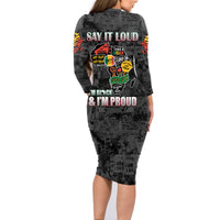 Personalized I'm Black and I'm Proud African Family Matching Long Sleeve Bodycon Dress and Hawaiian Shirt - Wonder Print Shop