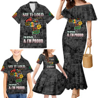 Personalized I'm Black and I'm Proud African Family Matching Mermaid Dress and Hawaiian Shirt - Wonder Print Shop