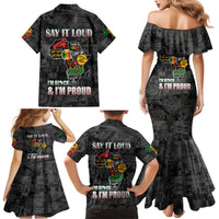 Personalized I'm Black and I'm Proud African Family Matching Mermaid Dress and Hawaiian Shirt - Wonder Print Shop