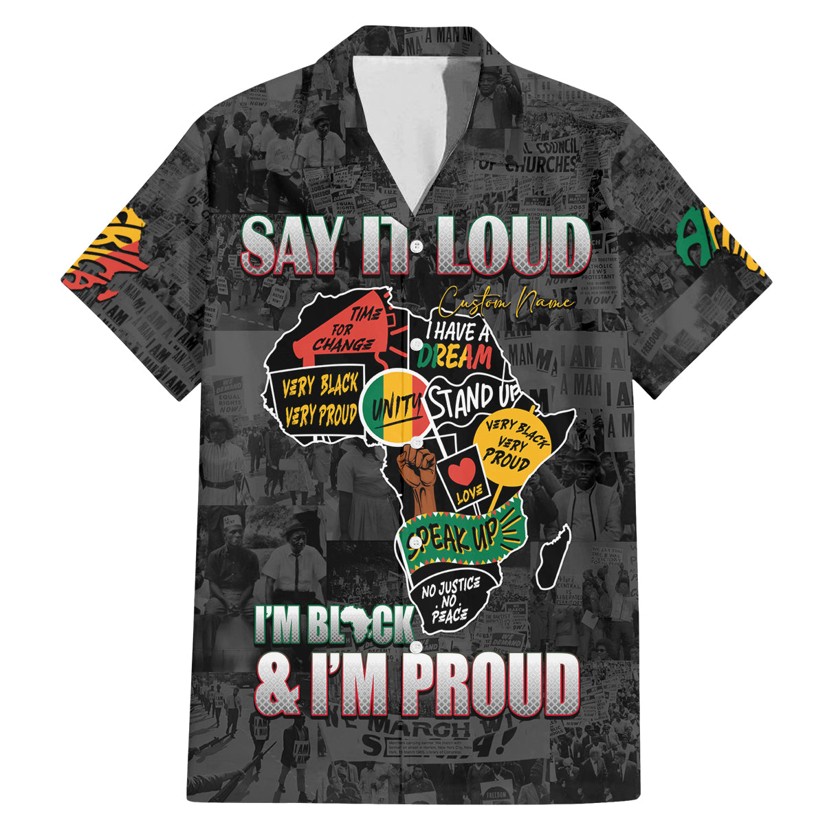 Personalized I'm Black and I'm Proud African Family Matching Mermaid Dress and Hawaiian Shirt - Wonder Print Shop