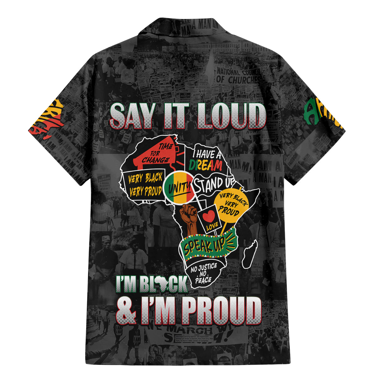 Personalized I'm Black and I'm Proud African Family Matching Mermaid Dress and Hawaiian Shirt - Wonder Print Shop