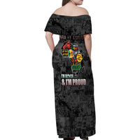 Personalized I'm Black and I'm Proud African Family Matching Off Shoulder Maxi Dress and Hawaiian Shirt - Wonder Print Shop