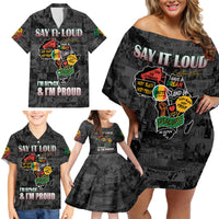 Personalized I'm Black and I'm Proud African Family Matching Off Shoulder Short Dress and Hawaiian Shirt - Wonder Print Shop