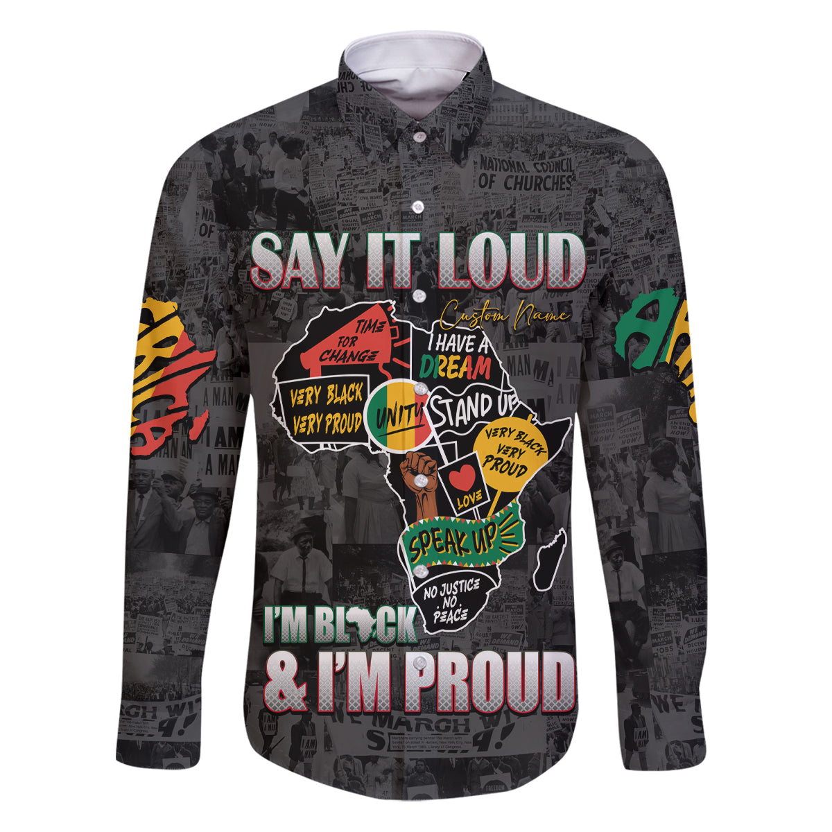 Personalized I'm Black and I'm Proud African Family Matching Puletasi and Hawaiian Shirt - Wonder Print Shop