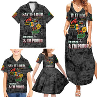Personalized I'm Black and I'm Proud African Family Matching Summer Maxi Dress and Hawaiian Shirt - Wonder Print Shop
