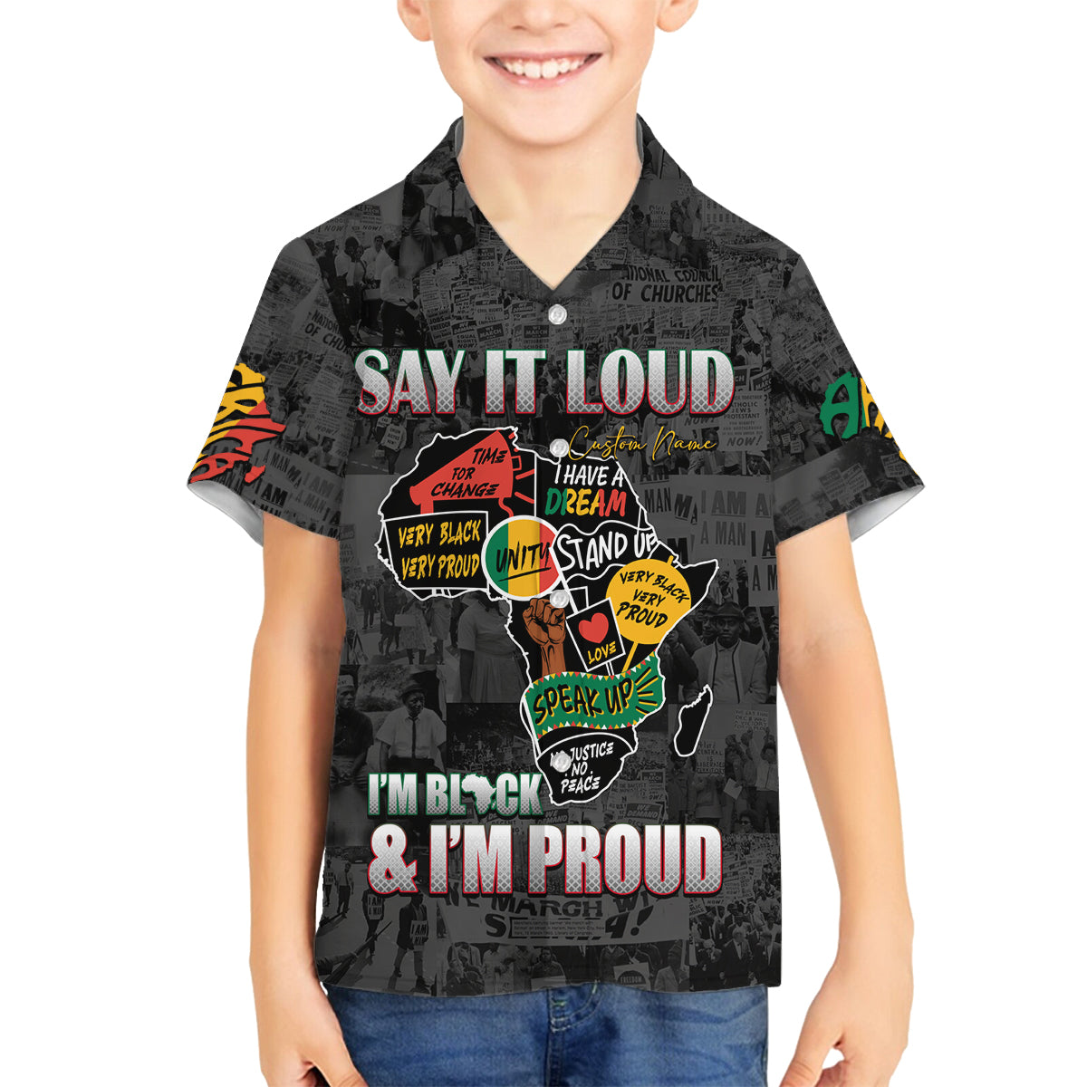 Personalized I'm Black and I'm Proud African Family Matching Summer Maxi Dress and Hawaiian Shirt - Wonder Print Shop