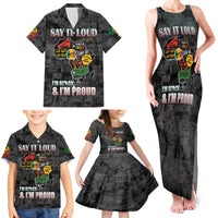 Personalized I'm Black and I'm Proud African Family Matching Tank Maxi Dress and Hawaiian Shirt - Wonder Print Shop