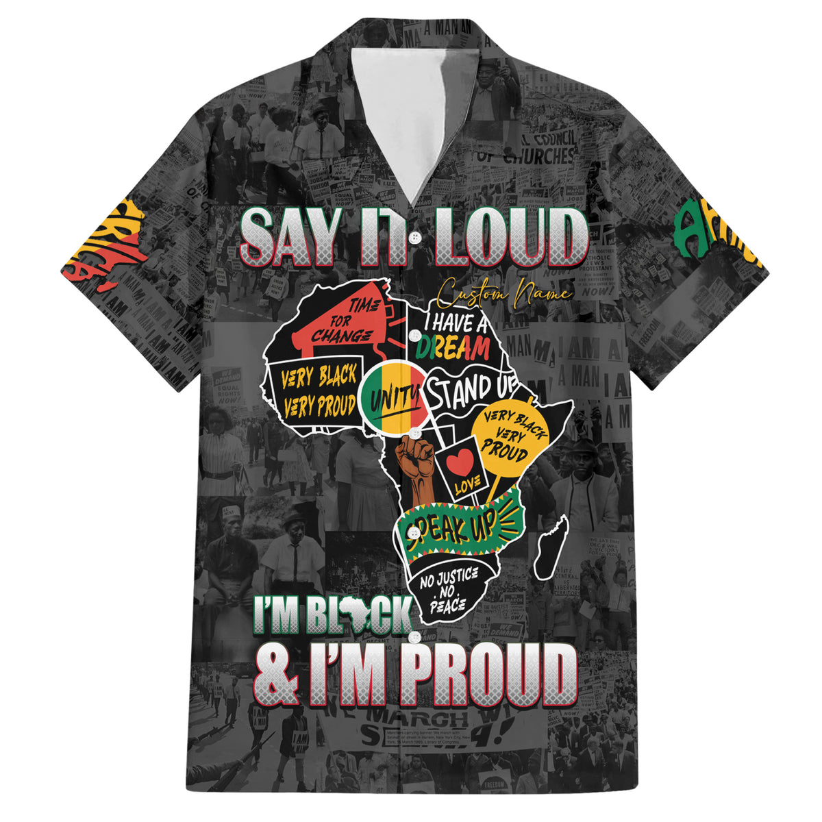Personalized I'm Black and I'm Proud African Hawaiian Shirt - Wonder Print Shop