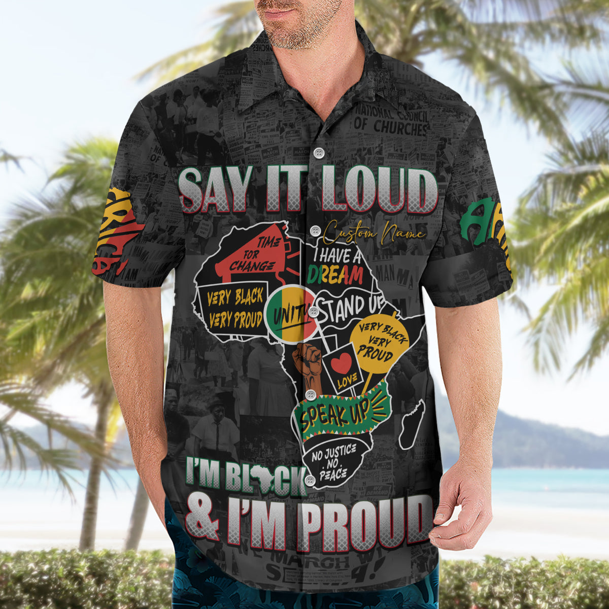 Personalized I'm Black and I'm Proud African Hawaiian Shirt - Wonder Print Shop