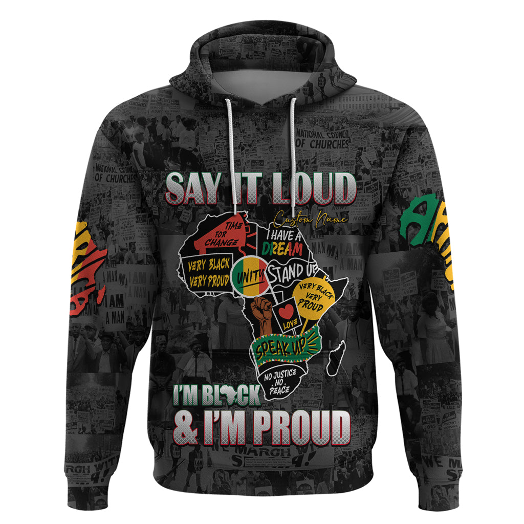 Personalized I'm Black and I'm Proud African Hoodie - Wonder Print Shop