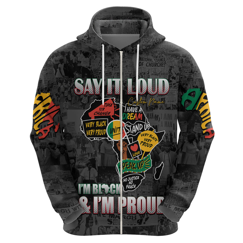 Personalized I'm Black and I'm Proud African Hoodie - Wonder Print Shop