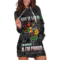 Personalized I'm Black and I'm Proud African Hoodie Dress - Wonder Print Shop