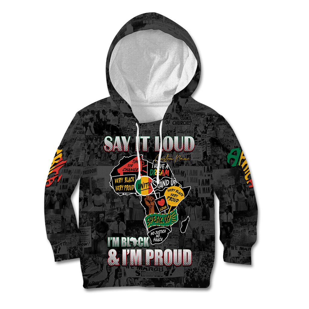 Personalized I'm Black and I'm Proud African Kid Hoodie - Wonder Print Shop