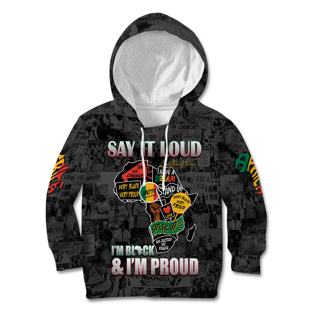 Personalized I'm Black and I'm Proud African Kid Hoodie