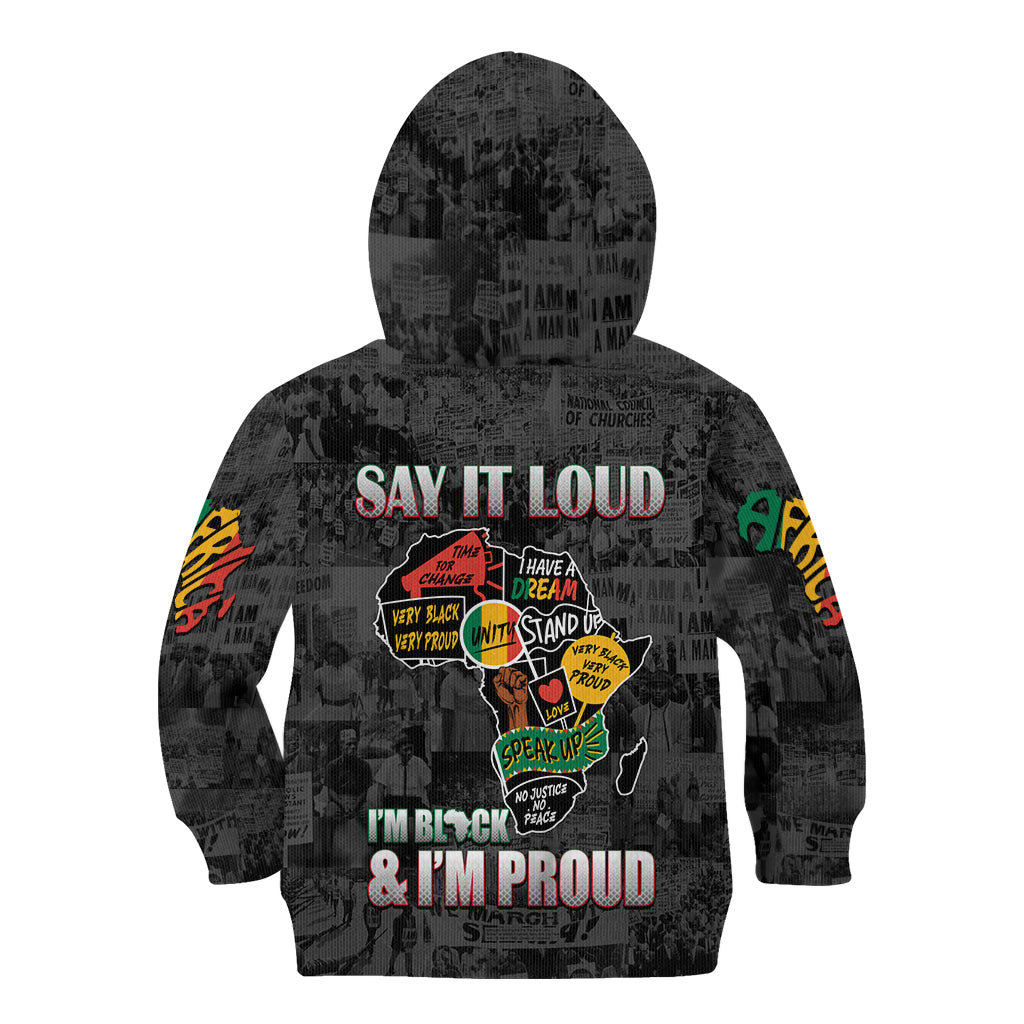 Personalized I'm Black and I'm Proud African Kid Hoodie - Wonder Print Shop