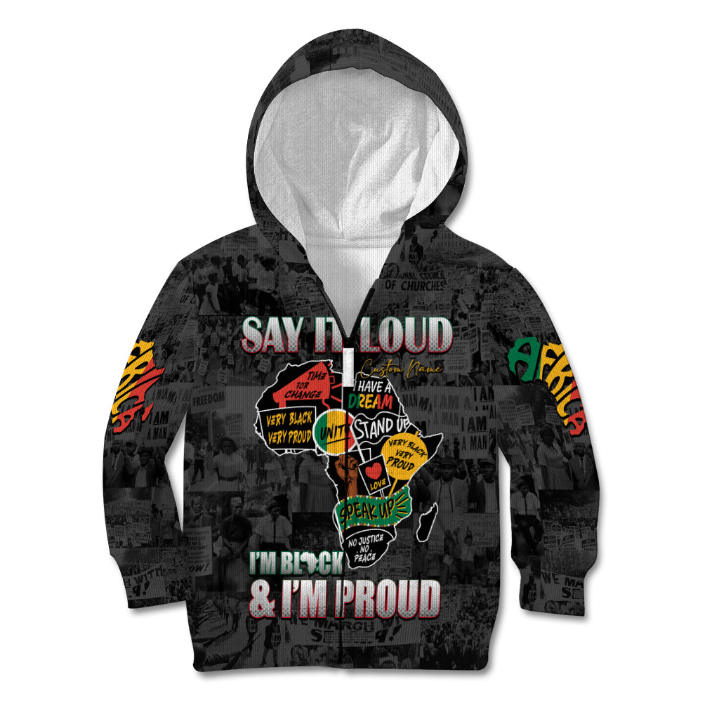 Personalized I'm Black and I'm Proud African Kid Hoodie - Wonder Print Shop