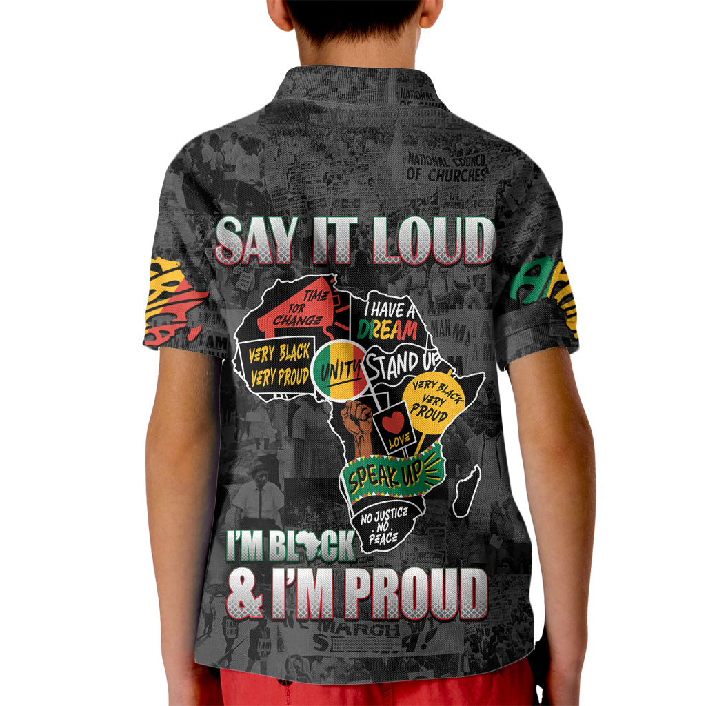 Personalized I'm Black and I'm Proud African Kid Polo Shirt - Wonder Print Shop