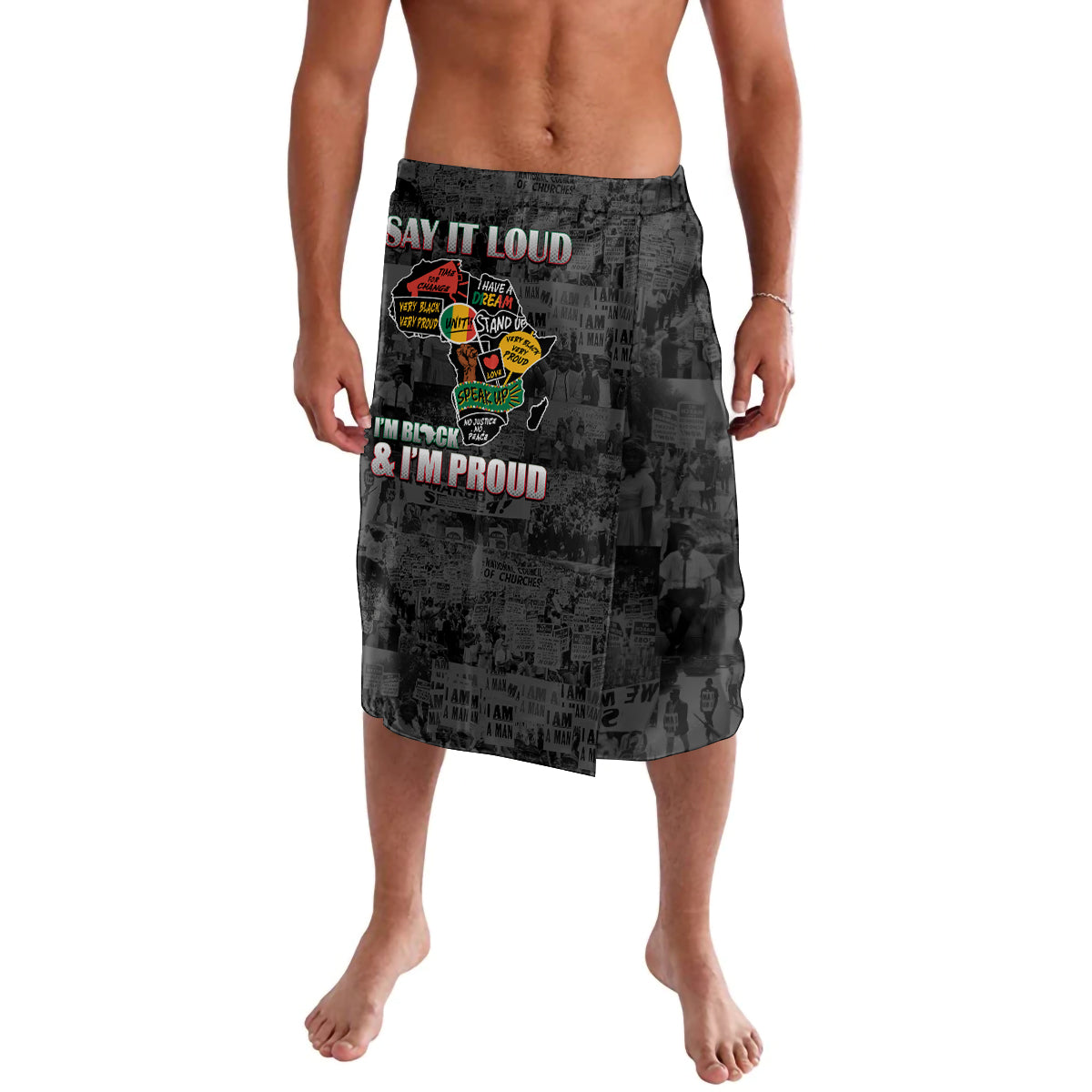 Personalized I'm Black and I'm Proud African Lavalava - Wonder Print Shop