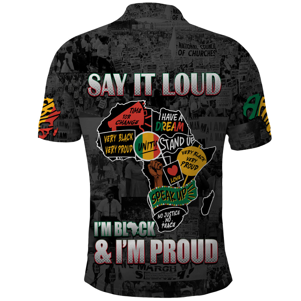Personalized I'm Black and I'm Proud African Polo Shirt - Wonder Print Shop