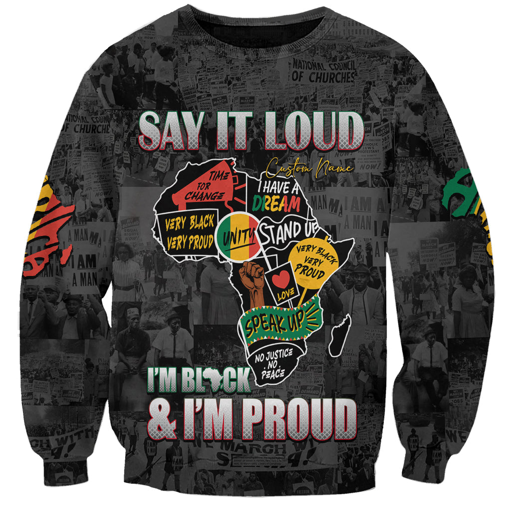 Personalized I'm Black and I'm Proud African Sweatshirt - Wonder Print Shop