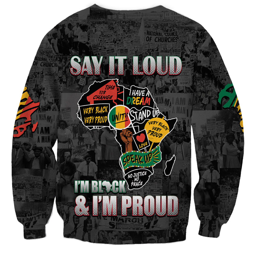 Personalized I'm Black and I'm Proud African Sweatshirt - Wonder Print Shop