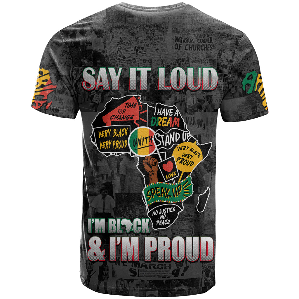 Personalized I'm Black and I'm Proud African T Shirt - Wonder Print Shop
