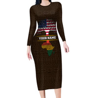 Personalized African Root Family Matching Long Sleeve Bodycon Dress and Hawaiian Shirt - Wonder Print Shop